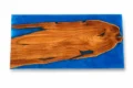 Wide Blue Epoxy Resin River Dining Table – Live Edge Solid Wood Dining Table - Image 3