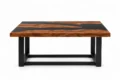 Live Edge Resin Dining Table with Black Epoxy River – Modern Solid Wood Dining Table - Image 5
