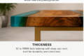 Turquoise Transparent Epoxy Resin Dining Table | Custom Made Epoxy Dining and Coffee Table - Image 5