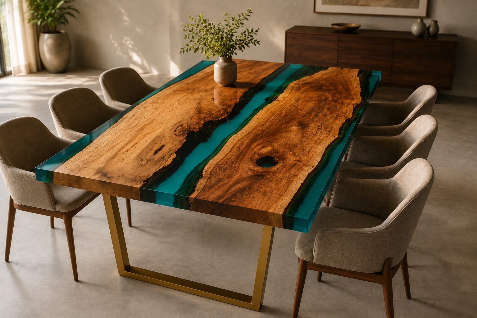 011 Turquoise Blue Coffee Table