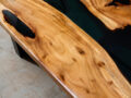 Dark Green Epoxy Resin Coffee Table with Live Edge Wood – Modern Center Table | Custom Made Table - Image 5