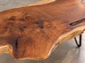 Live Edge Wood Coffee Table, Solid Wood Rustic Coffee Table, Modern Black Metal Legs, Custom Size Handmade Furniture (Copy) - Image 3