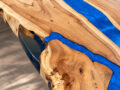 Blue Multi Wood Epoxy Resin Dining Table | Custom Made Epoxy Dining and Coffee Table - Image 3