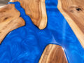 Blue Multi Wood Epoxy Resin Dining Table | Custom Made Epoxy Dining and Coffee Table - Image 5