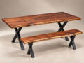 Acacia Solid Wood Dining Table With Solid Wood Bench, Office Conference Table, Farmhouse Table ( Custom Size Table ) - Image 2