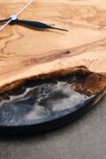 Handmade Wood Epoxy Resin Wall Clock, Rustic Wall Decor, Live Edge Wooden Clock, Unique Home Decor - Image 2