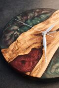 Multi Color Resin Custom Wall Clock, Luxury Wall Décor, Live Edge Wooden Clock, Unique Home Décor, Perfect Gift - Image 2