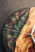 Multi Color Resin Custom Wall Clock, Luxury Wall Décor, Live Edge Wooden Clock, Unique Home Décor, Perfect Gift - Image 4